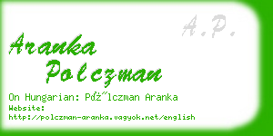 aranka polczman business card